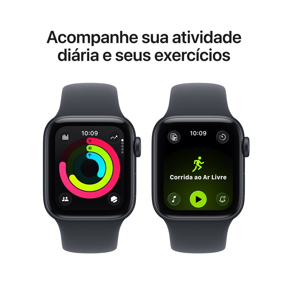Apple Watch SE 3 GPS + Cellular, Caixa Meia-noite de Alumínio de 40 mm, Pulseira Esportiva Meia-noite, Tamanho P/M - MEP94AM/A - view 6