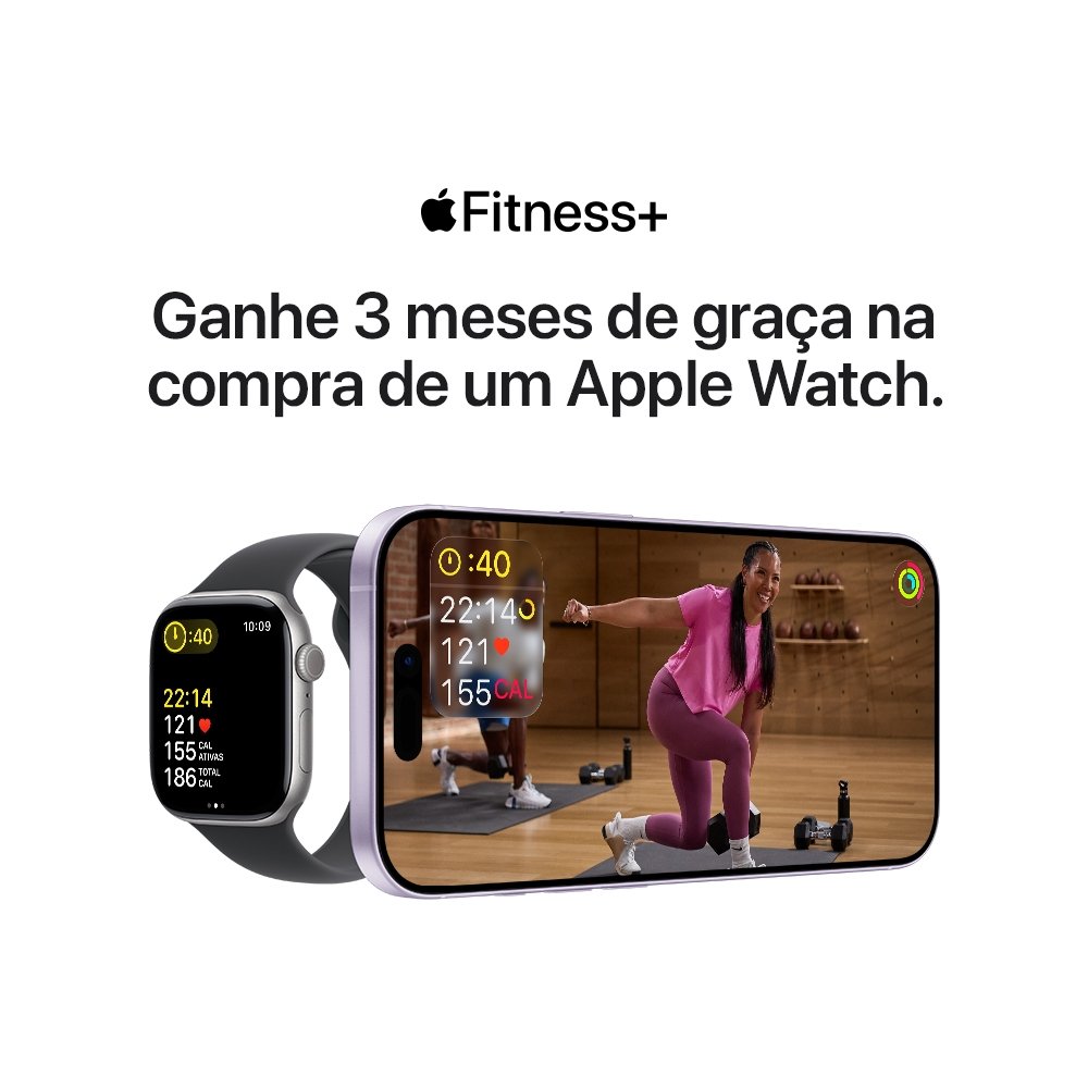 Apple Watch SE 3 GPS + Cellular, Caixa Meia-noite de Alumínio de 40 mm, Pulseira Esportiva Meia-noite, Tamanho P/M - MEP94AM/A - view 9