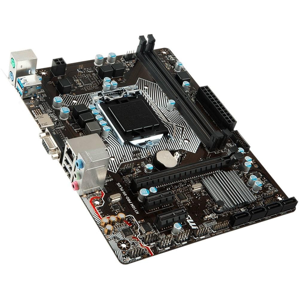 Imagem 2 de 5 do produto Placa-Mãe MSI H110M Pro-VH Plus, Intel LGA 1151, mATX, DDR4, Preto