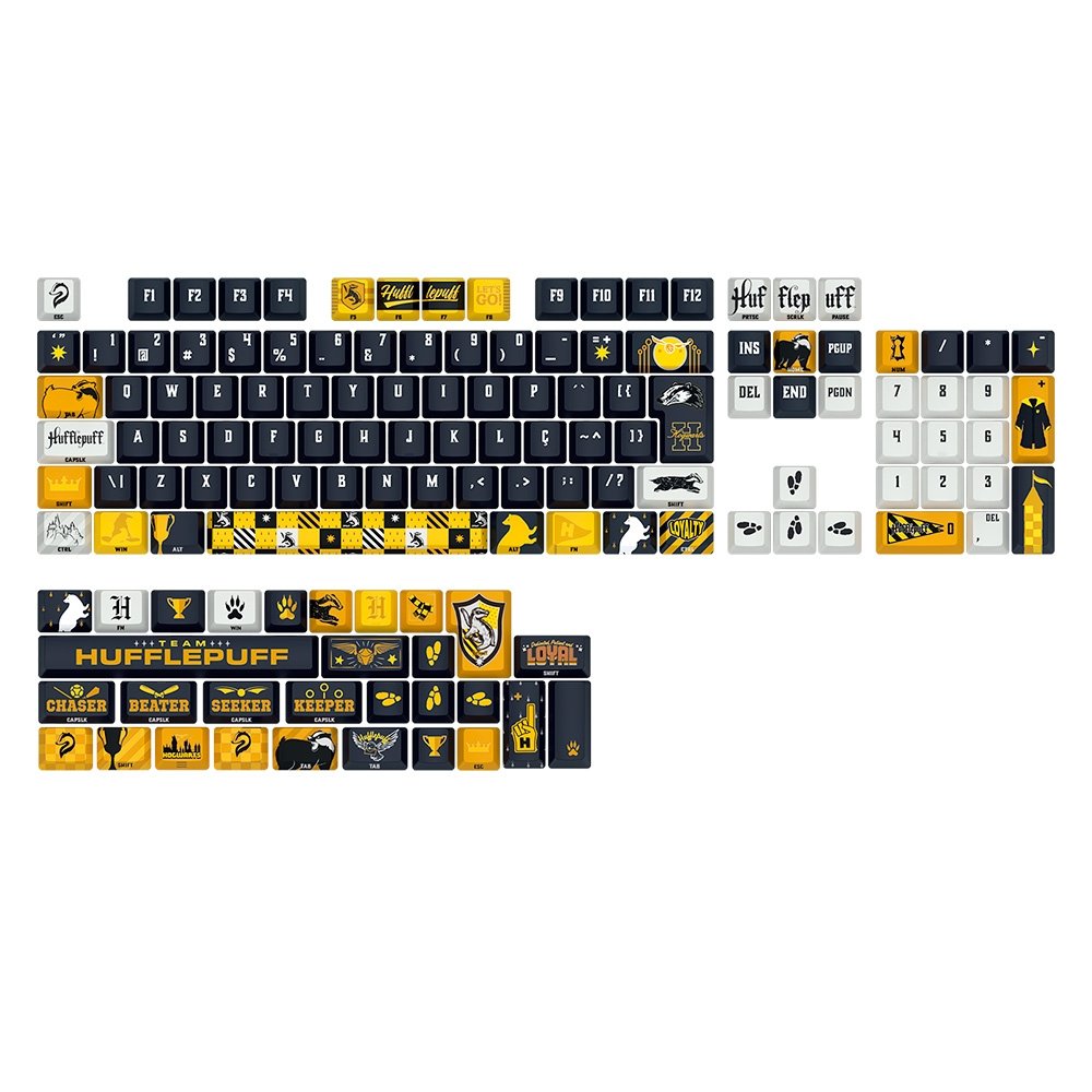 Keycap Gamer Redragon Harry Potter Lufa-Lufa, ABNT2, Preto e Amarelo - HP-943 Keycap Gamer Redragon Harry Potter Lufa-Lufa, ABNT2, Preto e Amarelo - HP-943