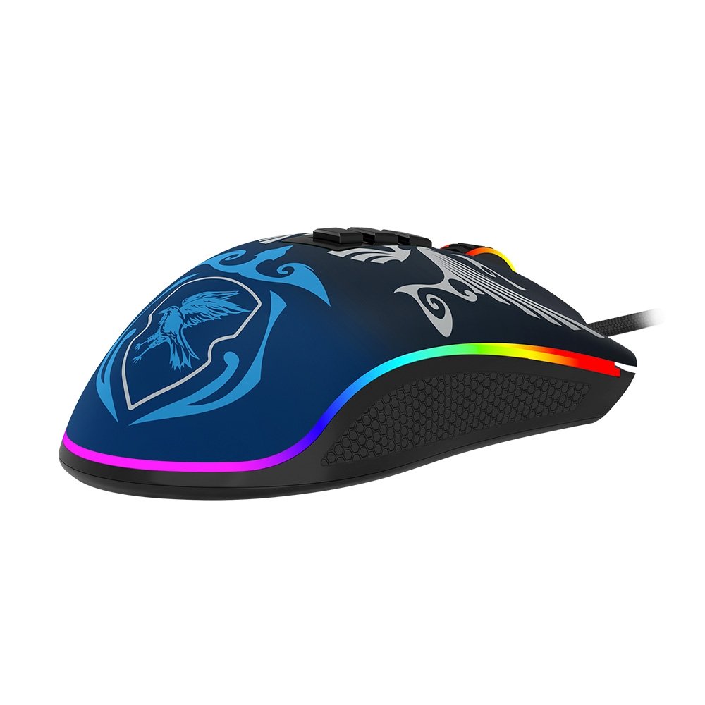 Imagem 5 de 8 do produto Mouse Gamer Redragon Harry Potter Corvinal, RGB, 12400 DPI, Sensor Pixart PMW3327, USB, Preto e Azul - HP-711R