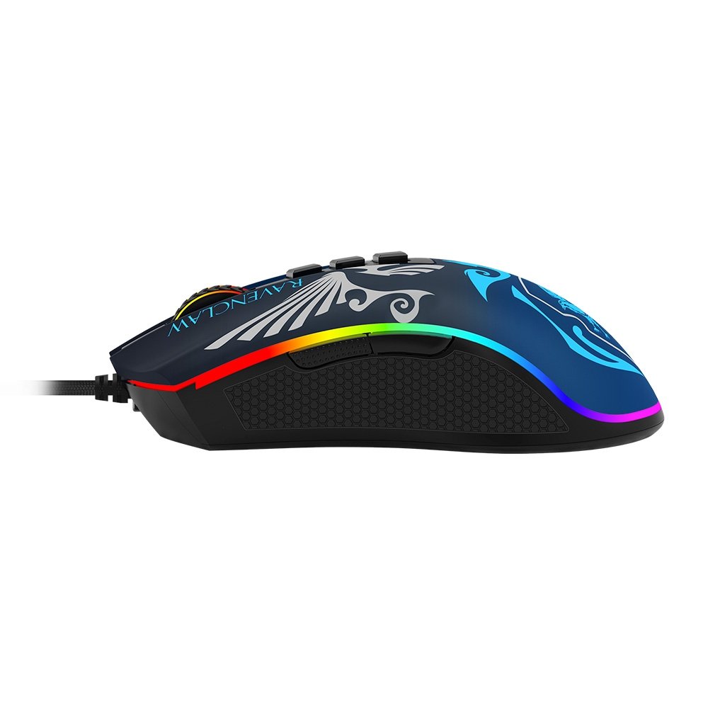 Imagem 7 de 8 do produto Mouse Gamer Redragon Harry Potter Corvinal, RGB, 12400 DPI, Sensor Pixart PMW3327, USB, Preto e Azul - HP-711R