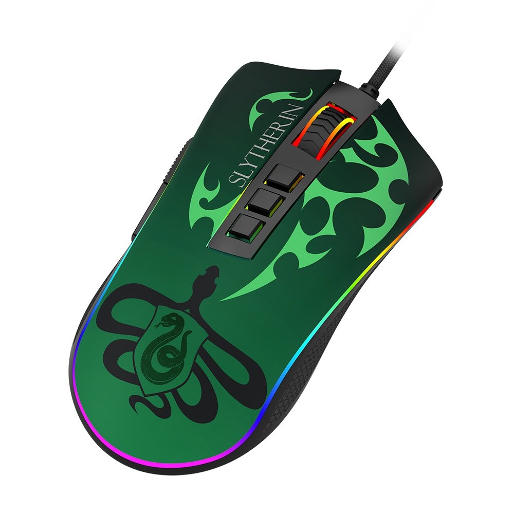 Mouse Gamer ( Balão.info) Harry Potter Sonserina, RGB, ( Balão.info) DPI, Sensor Pixart ( Balão.info), USB, Preto e Verde - ( Balão.info)-711S - foto 4