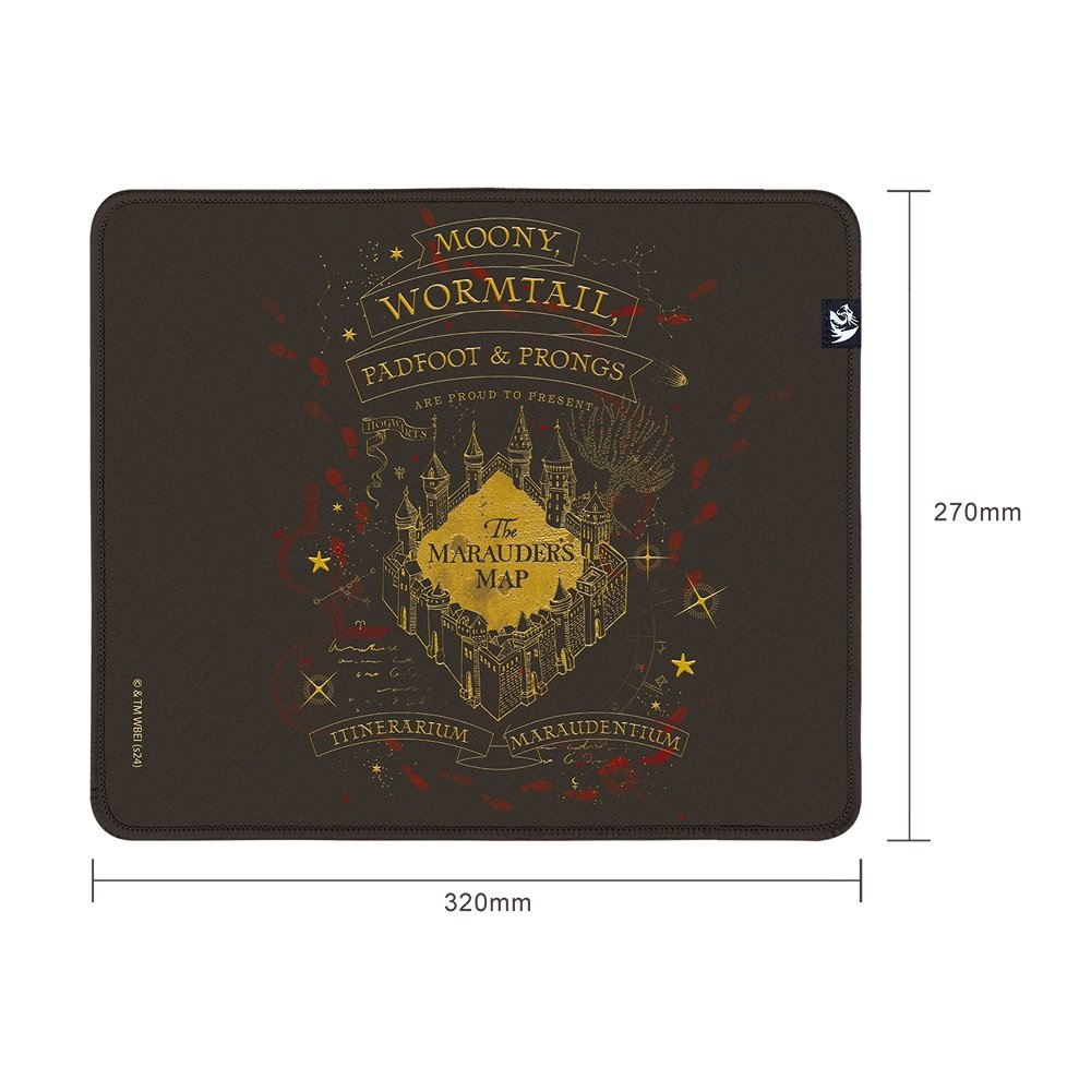 Imagem 3 de 8 do produto Mousepad Gamer Redragon Harry Potter Mapa do Maroto, 320x270x3mm, Tamanho M, Marrom - HP-935