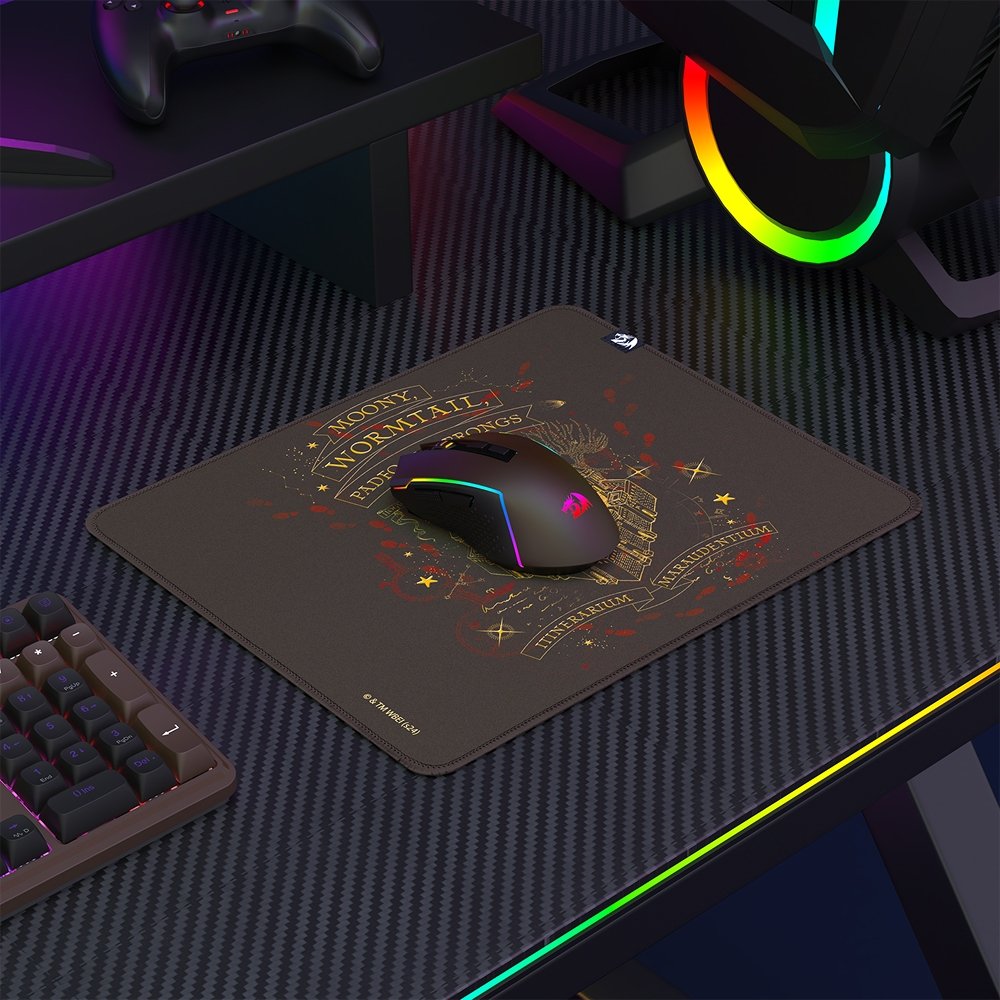 Imagem 7 de 8 do produto Mousepad Gamer Redragon Harry Potter Mapa do Maroto, 320x270x3mm, Tamanho M, Marrom - HP-935