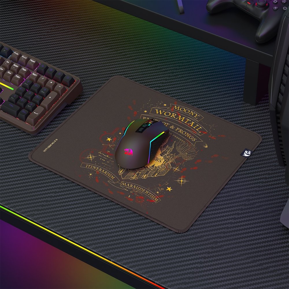Imagem 8 de 8 do produto Mousepad Gamer Redragon Harry Potter Mapa do Maroto, 320x270x3mm, Tamanho M, Marrom - HP-935