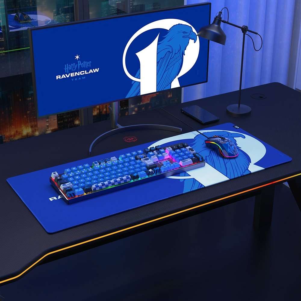 Mousepad Gamer Redragon Harry Potter Corvinal, 400x900x4mm, Tamanho L, Azul - HP-937