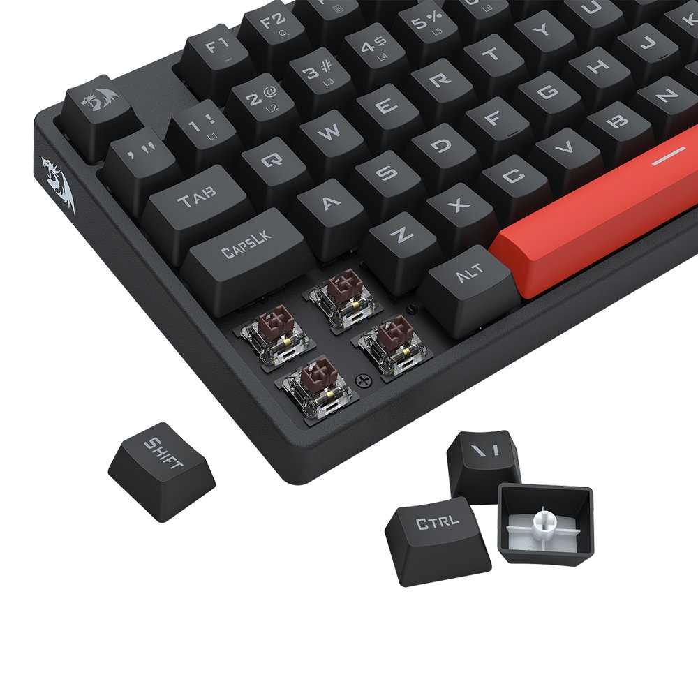 Teclado Mecanico Redragon Gamer Flamengo Nation, TKL, ABNT2, USB, Preto e Vermelho - FL576 - view 7