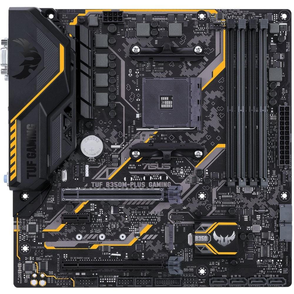 Placa-Mãe Asus TUF B350M-Plus Gaming, AMD AM4, mATX, DDR4