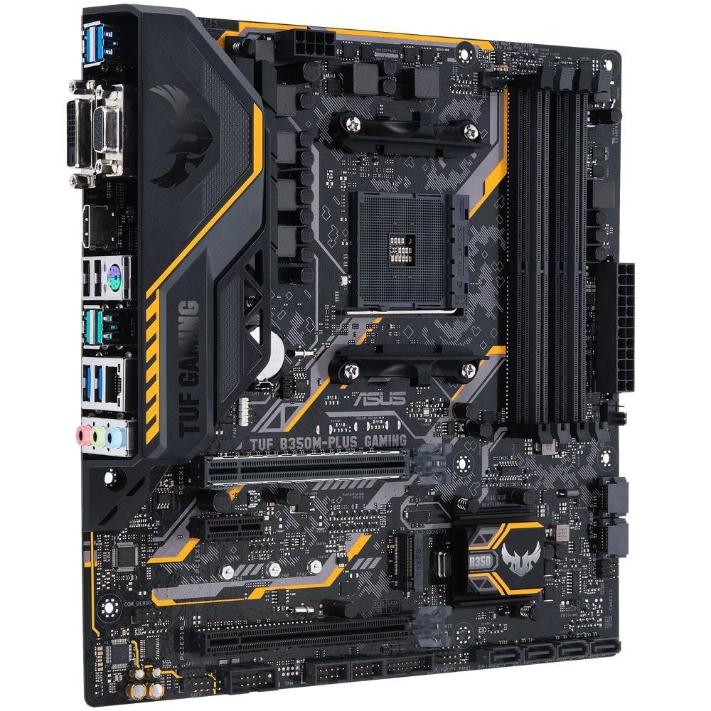 Imagem 3 de 4 do produto Placa-Mãe Asus TUF B350M-Plus Gaming, AMD AM4, mATX, DDR4