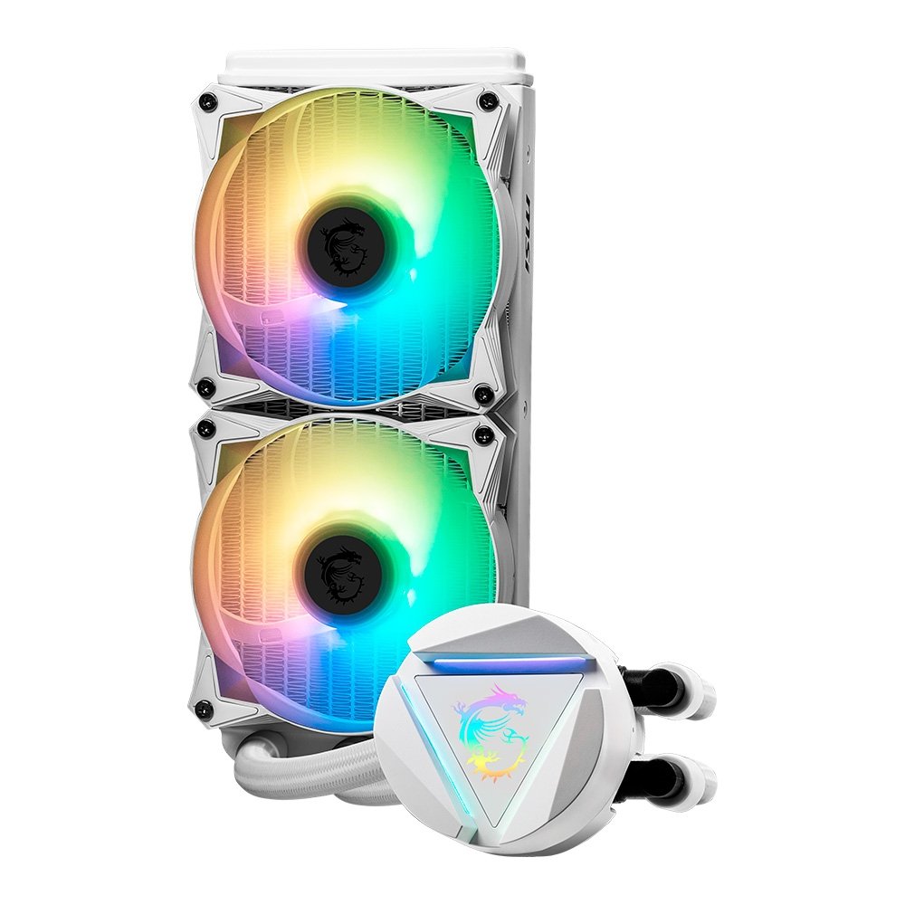 Imagem 6 de 6 do produto Water Cooler MSI MAG Coreliquid 240R V2 WHITE , ARGB, 240mm, Intel e AMD, Branco - 306-7ZW1B50-813