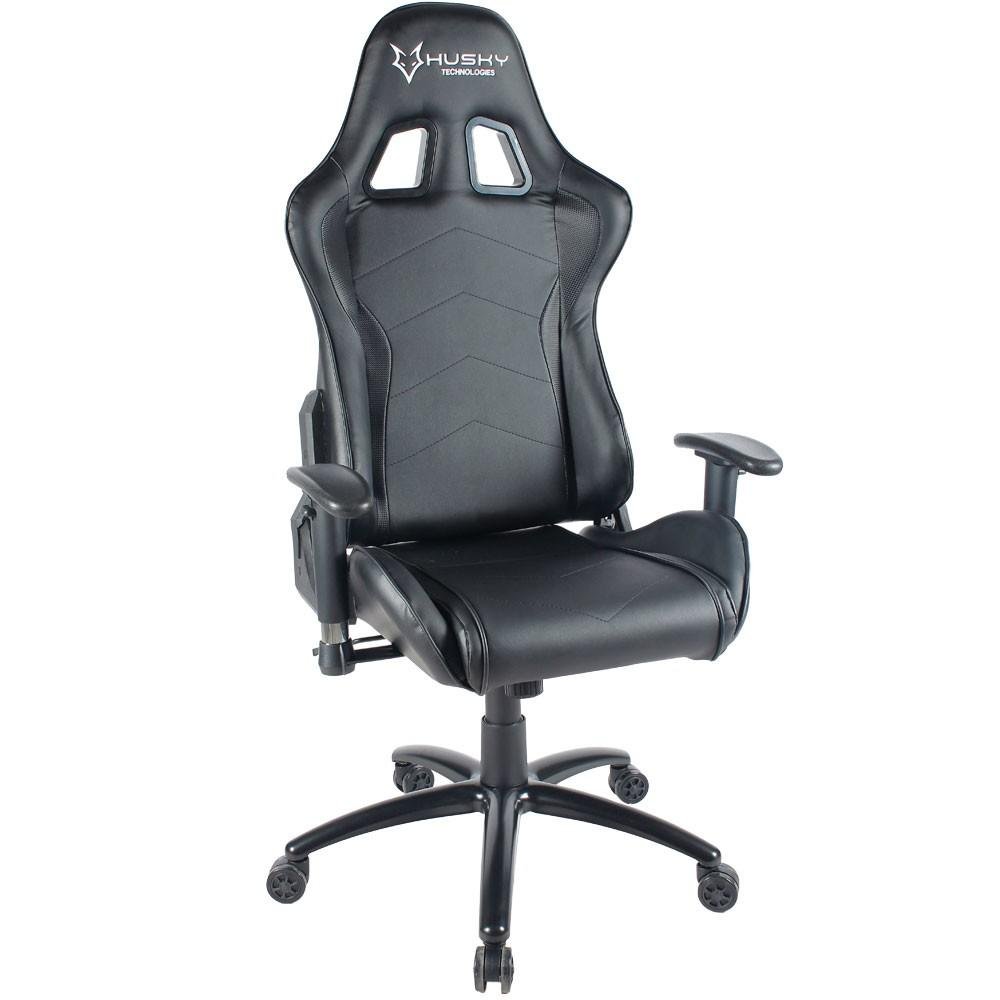 Imagem 4 de 14 do produto Cadeira Gamer Husky Gaming Storm, Preto, Com Almofadas, Reclinável, Descanso de Braço 2D - HST-BK