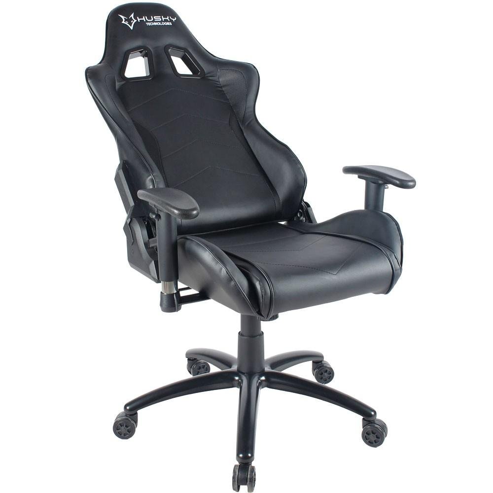 Imagem 6 de 14 do produto Cadeira Gamer Husky Gaming Storm, Preto, Com Almofadas, Reclinável, Descanso de Braço 2D - HST-BK