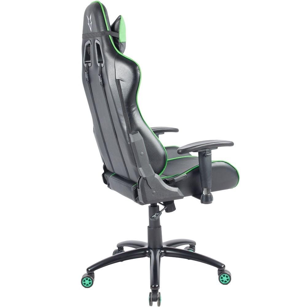 Imagem 11 de 14 do produto Cadeira Gamer Husky Gaming Storm, Preto e Verde, Com Almofadas, Reclinável, Descanso de Braço 2D - HST-BG