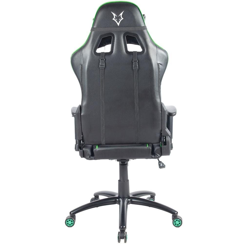 Imagem 12 de 14 do produto Cadeira Gamer Husky Gaming Storm, Preto e Verde, Com Almofadas, Reclinável, Descanso de Braço 2D - HST-BG