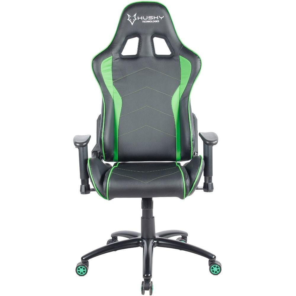 Cadeira Gamer Husky Gaming Storm, Preto e Verde, Com Almofadas, Reclinável, Descanso de Braço 2D - HST-BG Cadeira Gamer Husky Gaming Storm, Preto e Verde, Com Almofadas, Reclinável, Descanso de Braço 2D - HST-BG