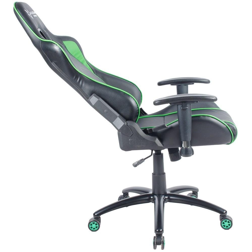 Cadeira Gamer Husky Gaming Storm, Preto e Verde, Com Almofadas, Reclinável, Descanso de Braço 2D - HST-BG Cadeira Gamer Husky Gaming Storm, Preto e Verde, Com Almofadas, Reclinável, Descanso de Braço 2D - HST-BG