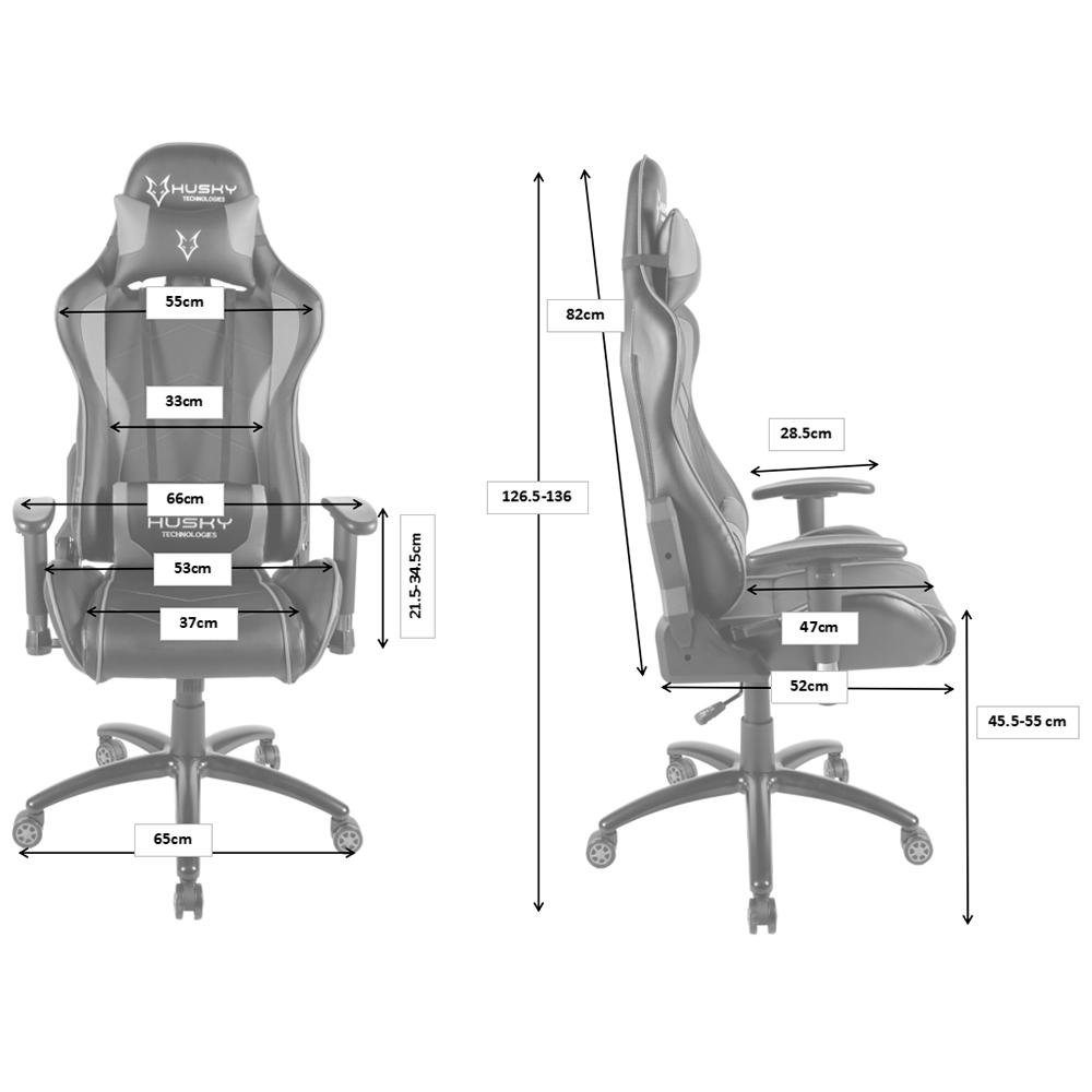 Imagem 13 de 14 do produto Cadeira Gamer Husky Gaming Storm, Preto e Verde, Com Almofadas, Reclinável, Descanso de Braço 2D - HST-BG
