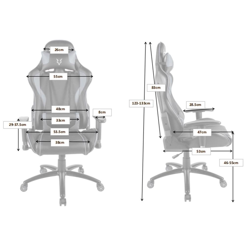 Imagem 17 de 17 do produto Cadeira Gamer Husky Gaming Blizzard, Preto, Com Almofadas, Reclinável, Descanso de Braço 2D - HGMA005