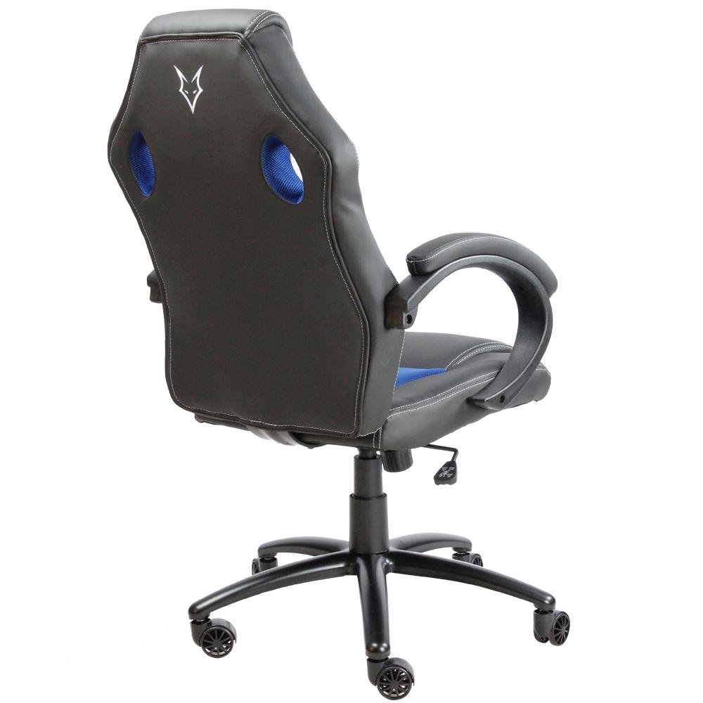 Cadeira Gamer Husky Gaming Snow, Preto e Azul, Cilindro de Gás Classe 4, Base em Metal, Roda em Nylon - HSN-BB
