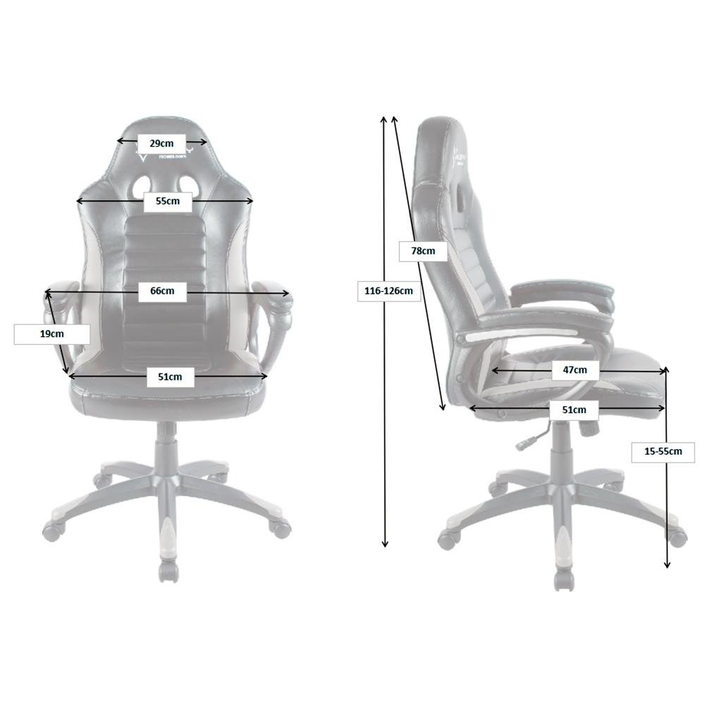 Cadeira Gamer Husky Polar, Preto e Branco | KaBuM!