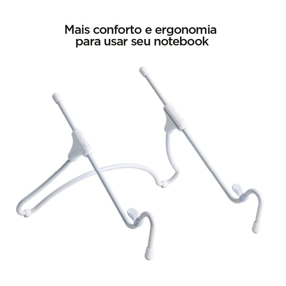 Imagem 3 de 7 do produto Suporte Octoo UpTable p/ Notebook Branco 08162
