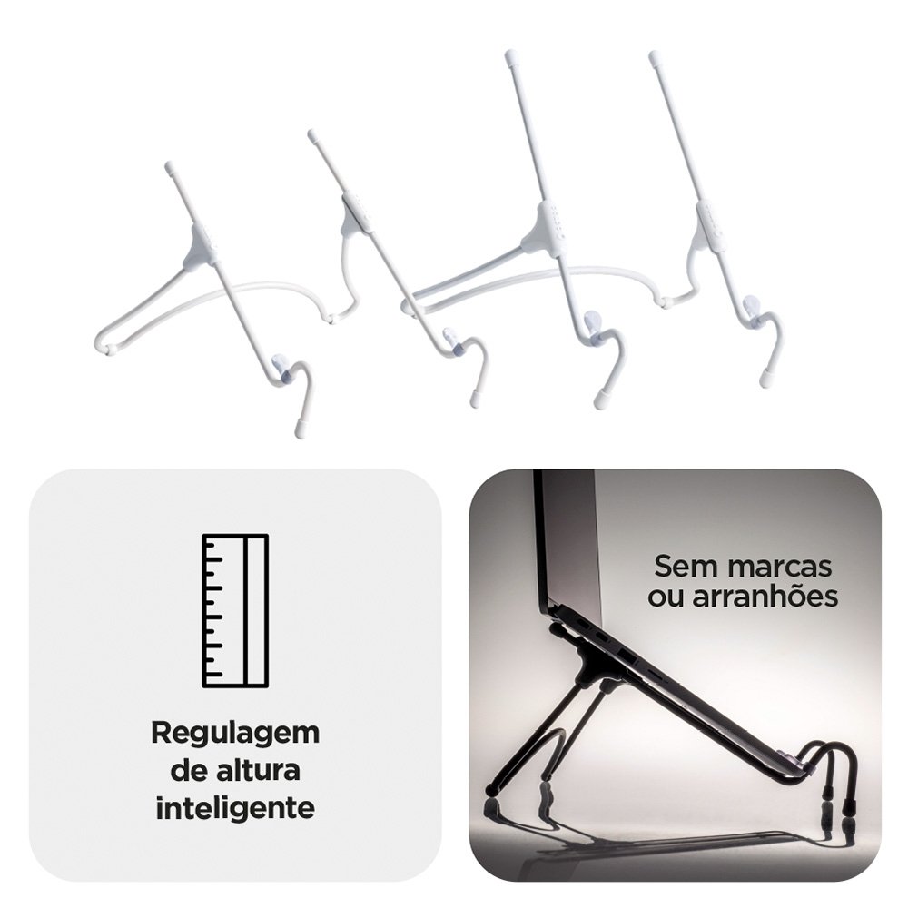 Imagem 5 de 7 do produto Suporte Octoo UpTable p/ Notebook Branco 08162