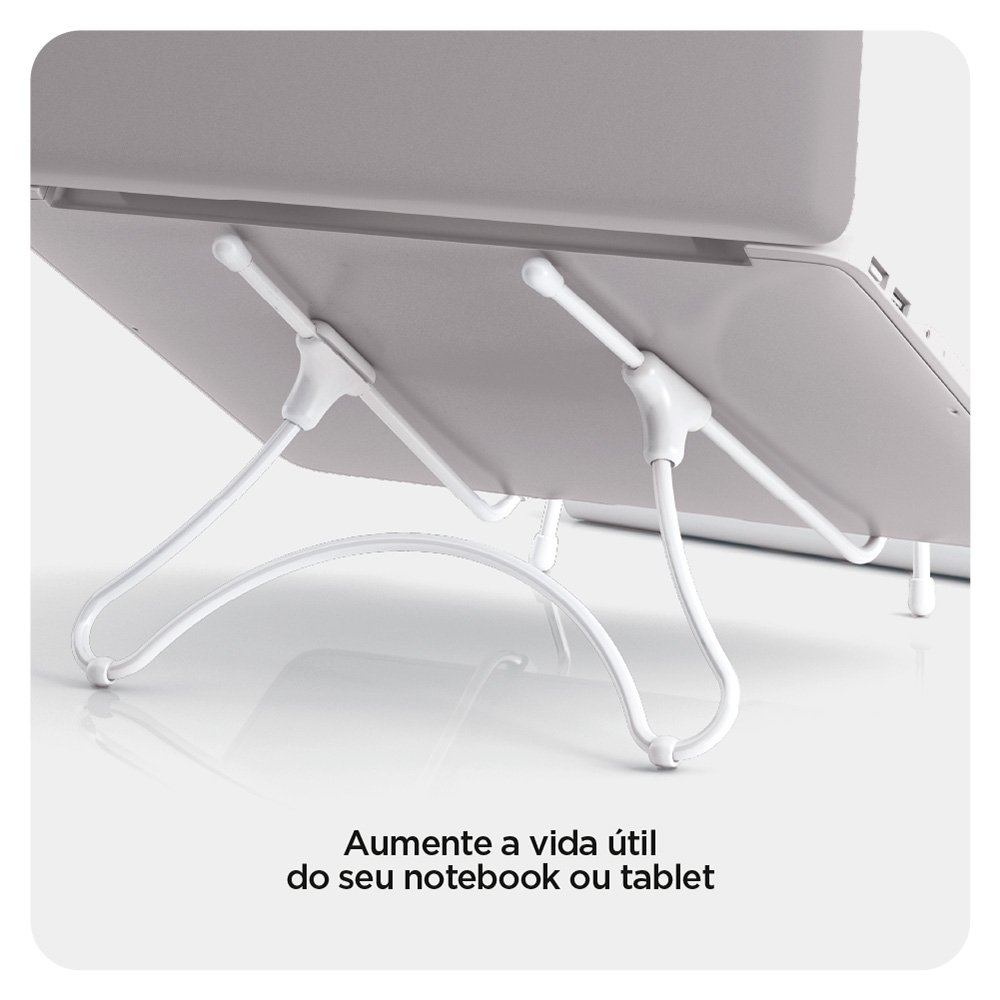 Imagem 6 de 7 do produto Suporte Octoo UpTable p/ Notebook Branco 08162