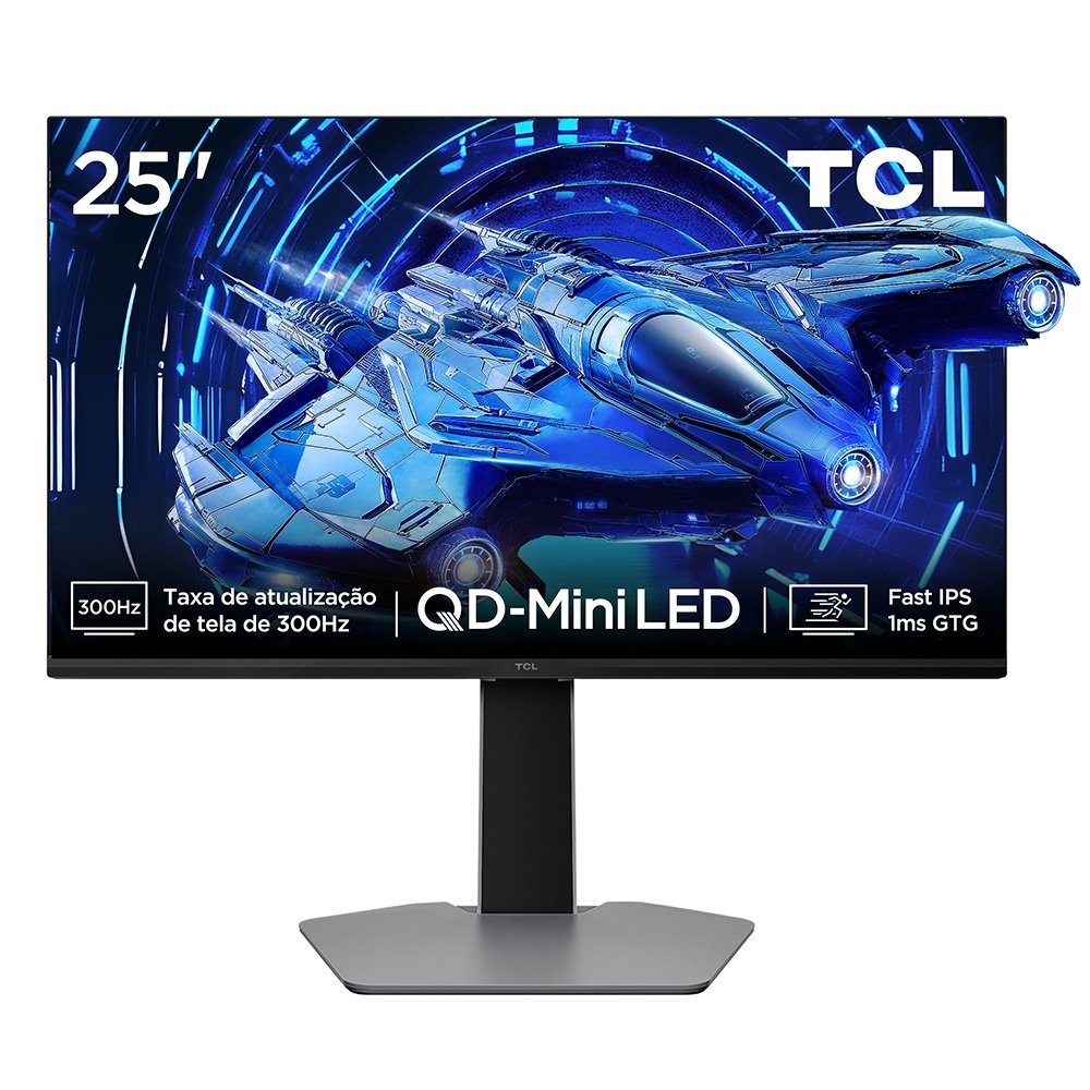 Monitor Gamer TCL Mini LED 25, 300Hz, 1ms, HDR 600, Altura Ajustável - 25G64 - view 2