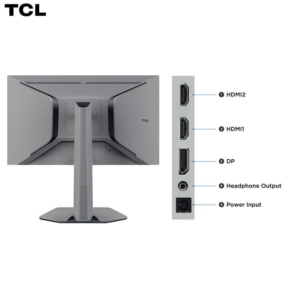 "Monitor Gamer TCL QD Mini LED 27"", QHD, 180Hz, 1ms, HDR 600, Altura Ajustável - 27G64" - view 5