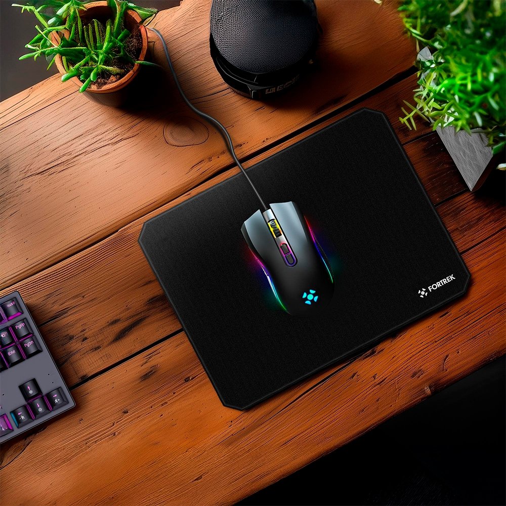 Imagem 6 de 6 do produto Mousepad Gamer Fortrek MPG101, Speed, Médio (320x240mm), Preto/Azul - 73267