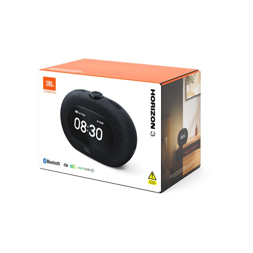 Imagem 4 de 4 do produto Rádio Relógio Bluetooth JBL Horizon 3, com Rádio FM, Despertador e Luz LED, Preto - JBLHORIZON3BLKBR