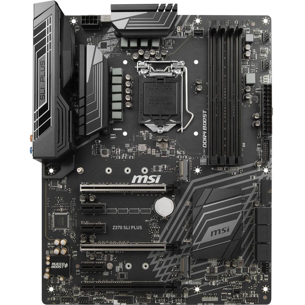 Imagem 2 de 13 do produto Placa-Mãe MSI Z370 SLI Plus, Intel LGA 1151, ATX, DDR4