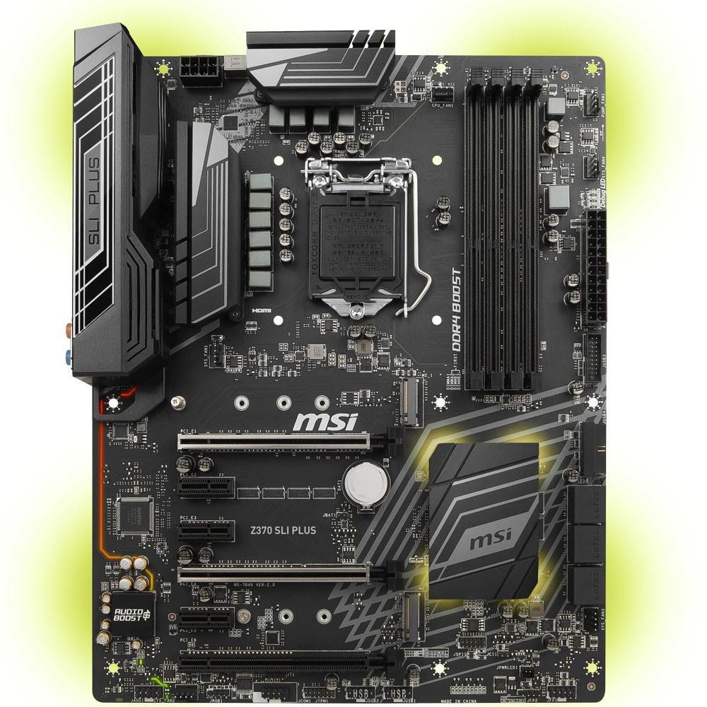 Imagem 3 de 13 do produto Placa-Mãe MSI Z370 SLI Plus, Intel LGA 1151, ATX, DDR4