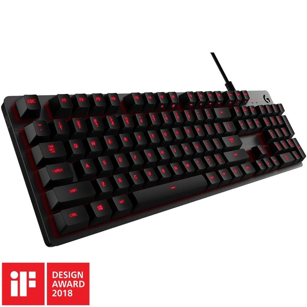 Teclado Mecânico Gamer Logitech G413 Carbon, LED Vermelho, Switch Romer-G Tactile, US - 920-008300 Teclado Mecânico Gamer Logitech G413 Carbon, LED Vermelho, Switch Romer-G Tactile, US - 920-008300