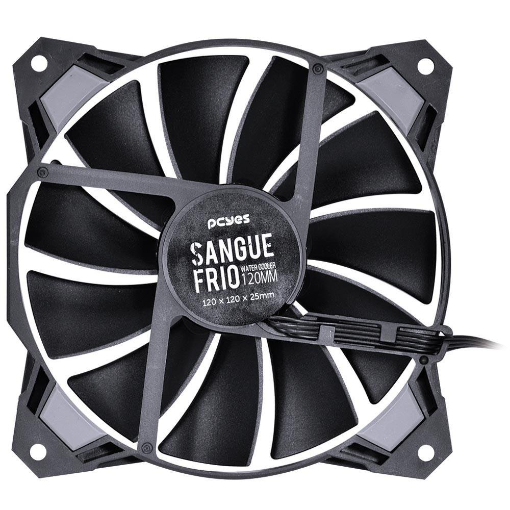 WaterCooler PCYes Sangue Frio 120mm, Preto - PWC120H40PTSL WaterCooler PCYes Sangue Frio 120mm, Preto - PWC120H40PTSL