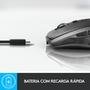 Mouse Logitech MX Anywhere 2S Sem Fio Recarregável Tecnologia Flow Unifying Cinza 4000DPI - 910-005132
