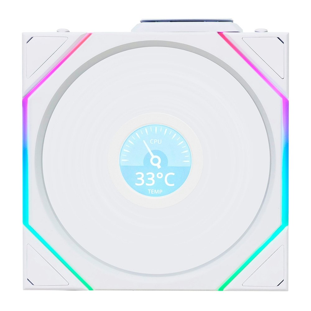 Ventoinha Lian Li UNI FAN TL LCD, 120mm, ARGB, Reverse Blade, Branca - 12RTLLCD1W1W 5