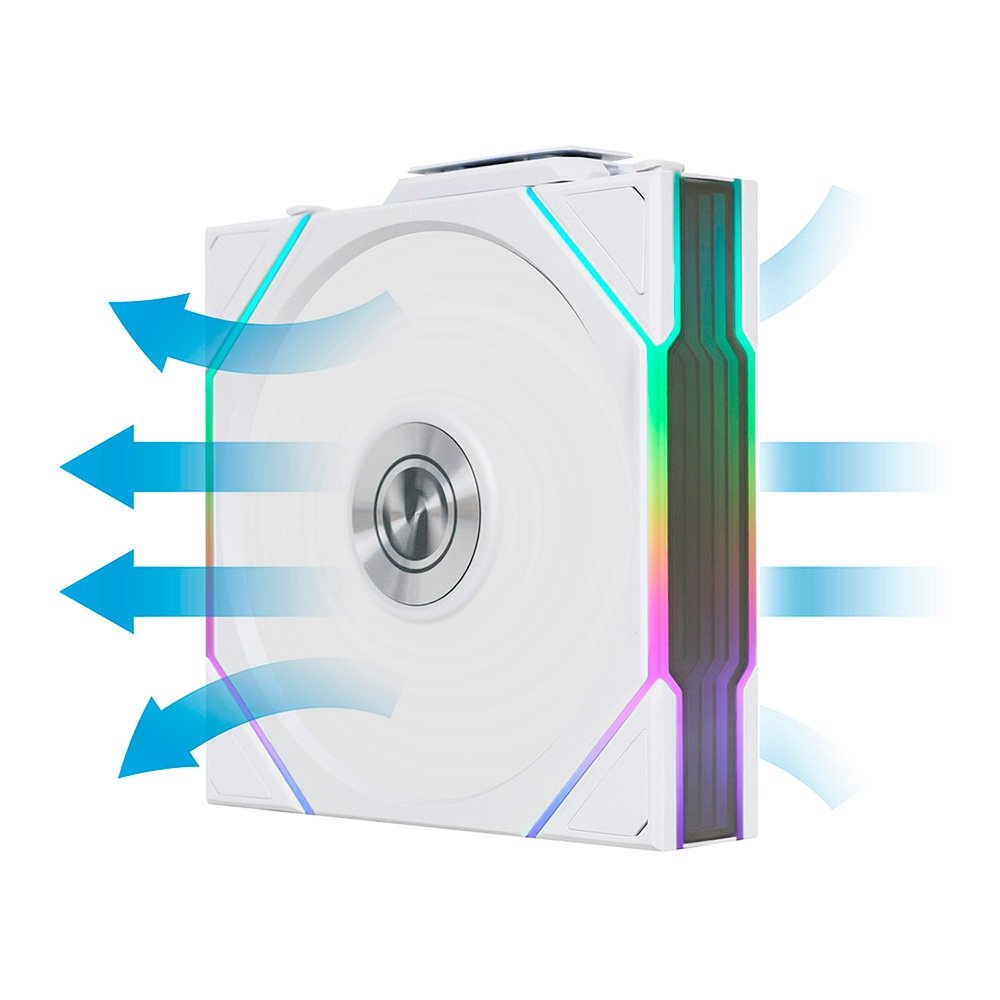 Imagem 7 de 8 do produto Ventoinha Lian Li UNI FAN TL, 120mm, ARGB, Reverse Blade, Branca - 12RTL1W1W