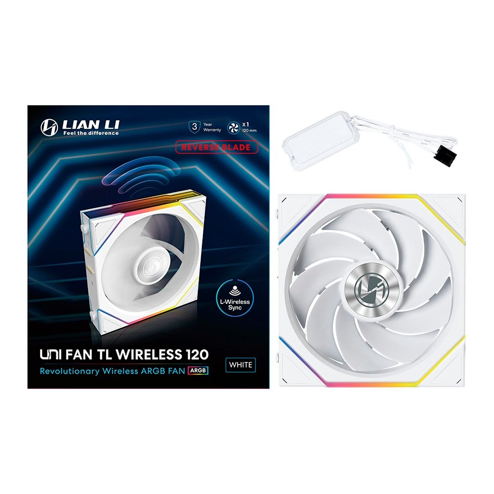 Imagem 8 de 8 do produto Ventoinha Lian Li UNI FAN TL, 120mm, ARGB, Reverse Blade, Branca - 12RTL1W1W