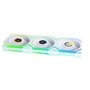 Kit com 3 Ventoinhas Lian Li UNI FAN SL LCD, 120mm, ARGB, Branco - 12SLLCD1W3W