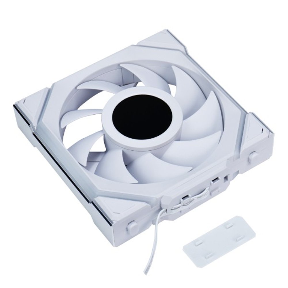 Ventoinha Lian Li UNI FAN SL LCD, 120mm, ARGB, Reverse Blade, Branco - 12RSLLCD1W1W
