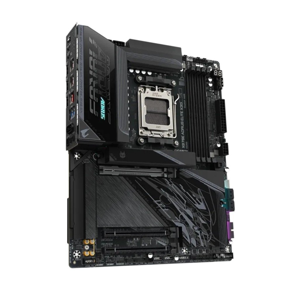 Imagem 3 de 6 do produto Placa Mãe Gigabyte X870E AORUS ELITE X3D, AMD AM5, ATX, DDR5, PCIe 5.0, Wi-Fi 7, Bluetooth, Preto - X870E A ELITE X