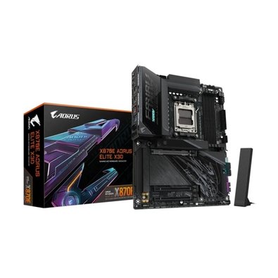 Placa Mãe Gigabyte X870E AORUS ELITE X3D, AMD AM5, ATX, DDR5, PCIe 5.0, Wi-Fi 7, Bluetooth, Preto - X870E A ELITE X
