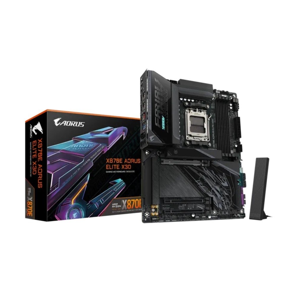 Placa Mãe Gigabyte X870E AORUS ELITE X3D, AMD AM5, ATX, DDR5, PCIe 5.0, Wi-Fi 7, Bluetooth, Preto - X870E A ELITE X 4