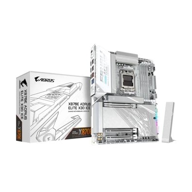 Placa Mãe Gigabyte X870E AORUS ELITE X3D ICE, AMD AM5, ATX, DDR5, PCIe 5.0, Wi-Fi 7, Bluetooth, Branco - X870E A ELITE X ICE