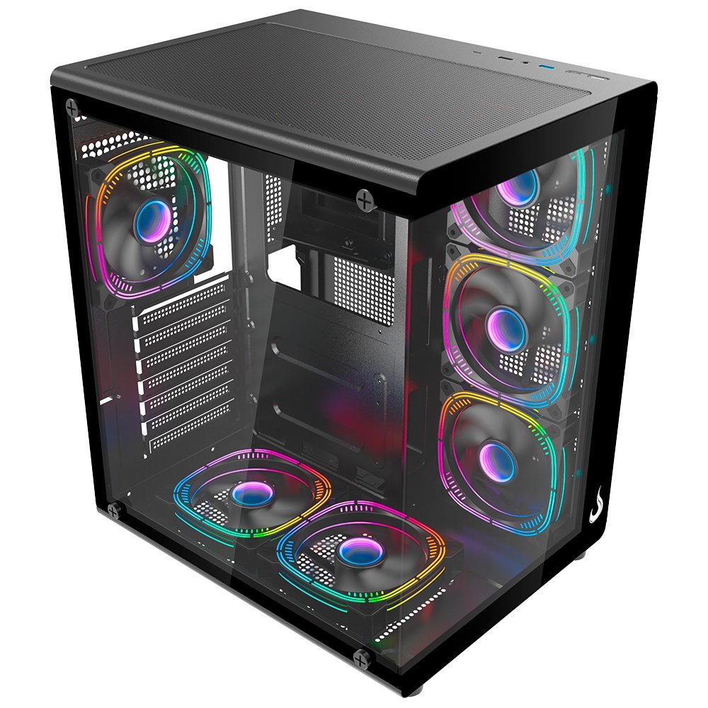 Gabinete Gamer Rise Mode Galaxy Glass X, Mid Tower, ATX, Lateral e Frontal em Vidro, Preto - RM-GA-GGX-FB - view 3