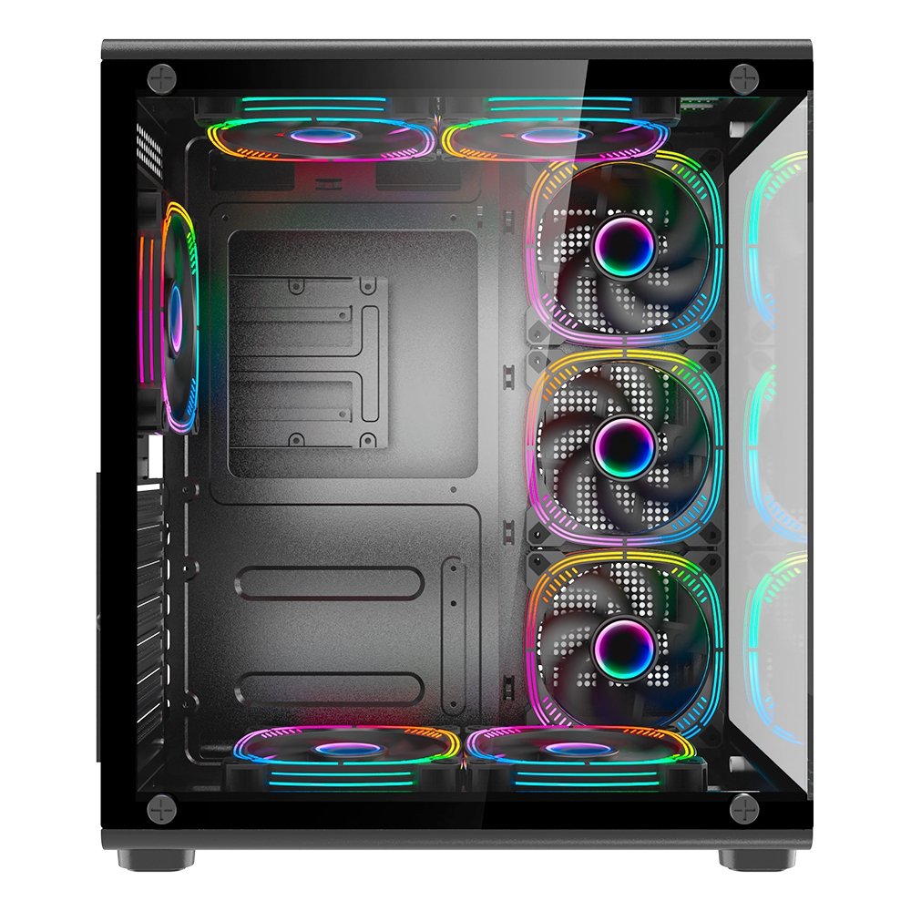 Gabinete Gamer Rise Mode Galaxy Glass X, Mid Tower, ATX, Lateral e Frontal em Vidro, Preto - RM-GA-GGX-FB - view 4