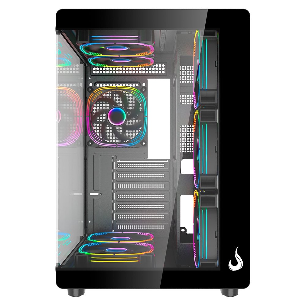 Gabinete Gamer Rise Mode Galaxy Glass X, Mid Tower, ATX, Lateral e Frontal em Vidro, Preto - RM-GA-GGX-FB - view 5