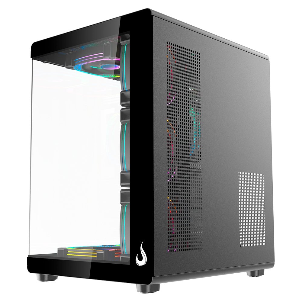 Gabinete Gamer Rise Mode Galaxy Glass X, Mid Tower, ATX, Lateral e Frontal em Vidro, Preto - RM-GA-GGX-FB - view 6